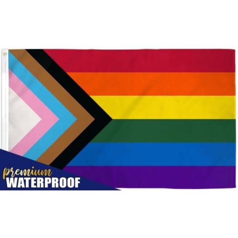 Pride not Prejudice Pride... Flag Polyester Progress Rainbow 03 foot x 05 foot (Waterproof)