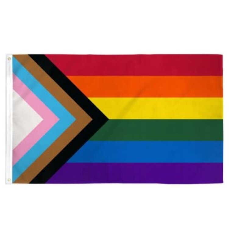 Pride not Prejudice Flag Polyester Progress Rainbow 03 foot x 05 foot (Waterproof)