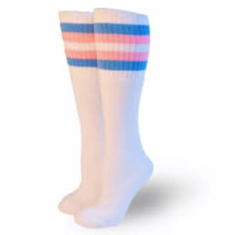 Pride not Prejudice Pride Socks Tube Style Transgender 22" - Pair