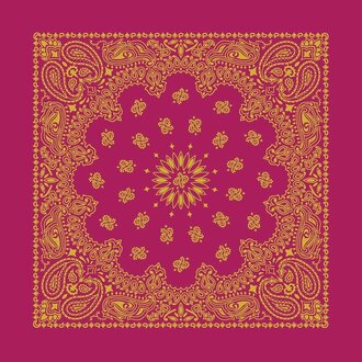 The Bandanna Co. Bandanna Co. Metallic Hot Pink Gold 22" X 22"