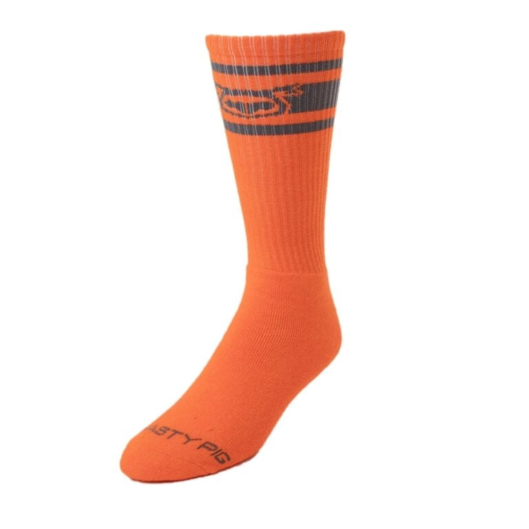 Nasty Pig Nasty Pig Hook'd Up Sport Sock - Flame Orange/Rock Grey