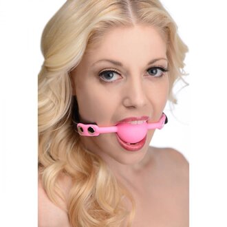Frisky Frisky Glow Gag Silicone Ball Gag PU Leather