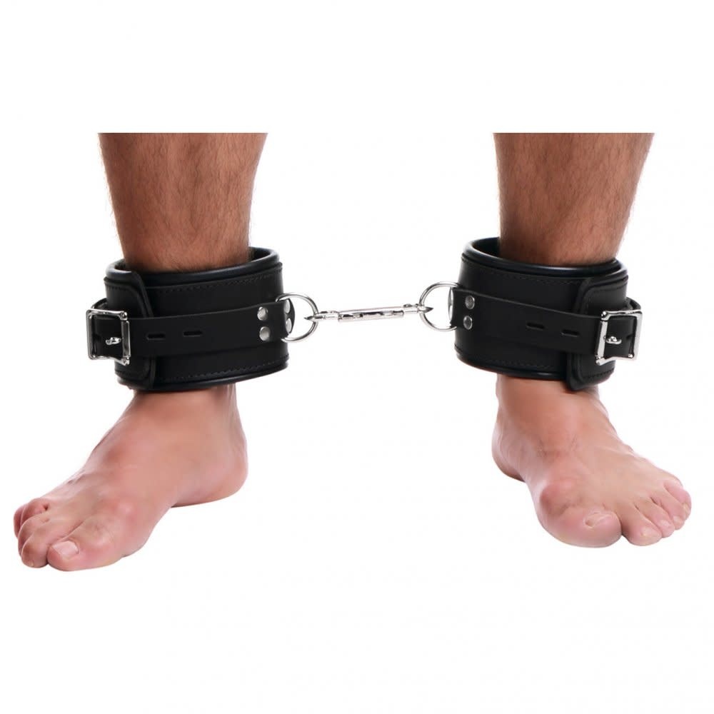 Strict Leather Padded Premium Locking Ankle Cuffs - Doghouse Leathers