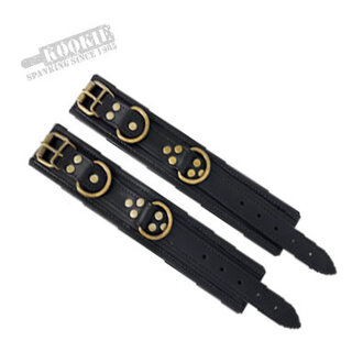 Kookie Kookie - Brass Leather Wrist Restraints Kookie Kookie - Brass Leather Wrist Restraints