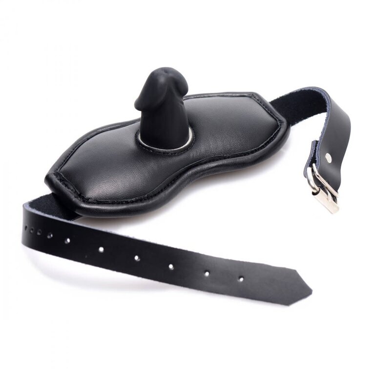 Strict Leather Strict Leather Leather Padded Silicone Penis Mouth Gag