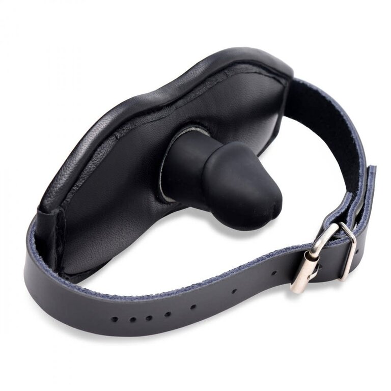 Strict Leather Strict Leather Leather Padded Silicone Penis Mouth Gag
