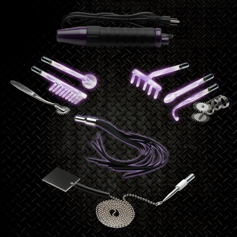 Zeus Electrosex Ultra Neo Violet Wand 10 Piece Set