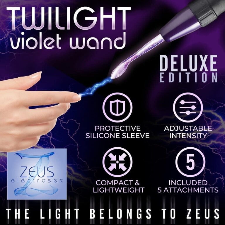 Zeus Electrosex Ultra Neo Violet Wand 10 Piece Set