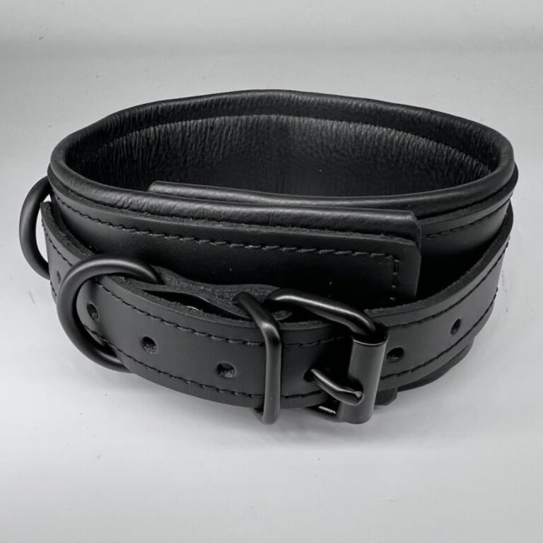 Kookie Kookie - Padded Black Leather Collar
