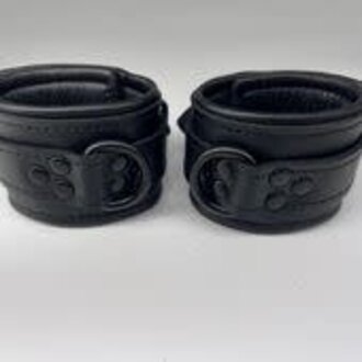 Kookie Kookie - Black/Black Padded Leather Wrist Restraints
