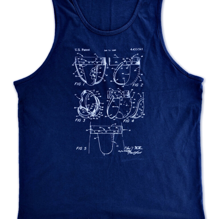 Burly Shirts Burly Shirts Jock Patent Art Tank - Navy Blue Tank