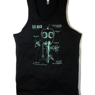 Burly Shirts Burly Shirts Gas Mask Patent Art Tank - Black