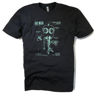 Burly Shirts Burly Shirts Gas Mask Patent Art Tee - Black