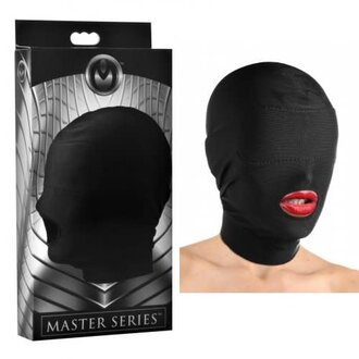 Strict Leather Master Series Spandex Hood with Blindfold and Mouth Hole
