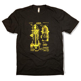Burly Shirts Burly Shirts Fire Hydrant Patent Tee - Black/Yellow