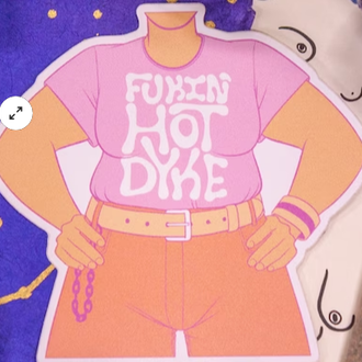 Crushworthy Crushworthy - Fucking HOT Dyke - Sticker