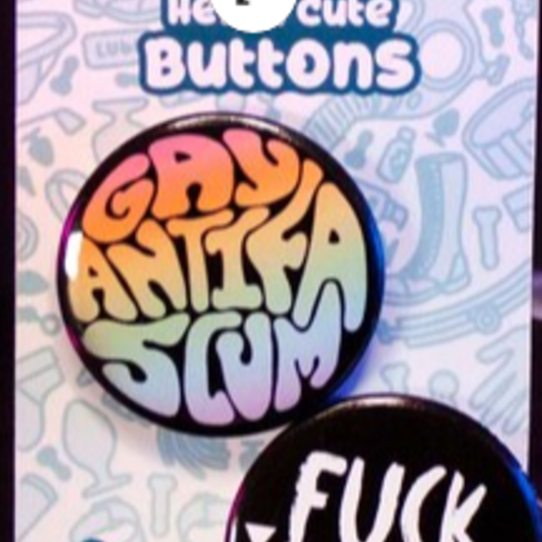 Crushworthy Crushworthy - Gay Antifa Scum & Fuck TERFs - Button-Set