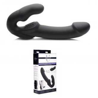 Strap U Strap U Evoke Vibrating Silicone Strapless Strap On Black