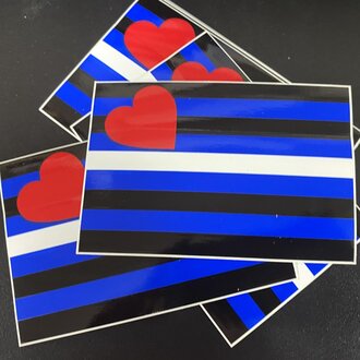 Independent Leather Pride Sticker 3" x 2" single