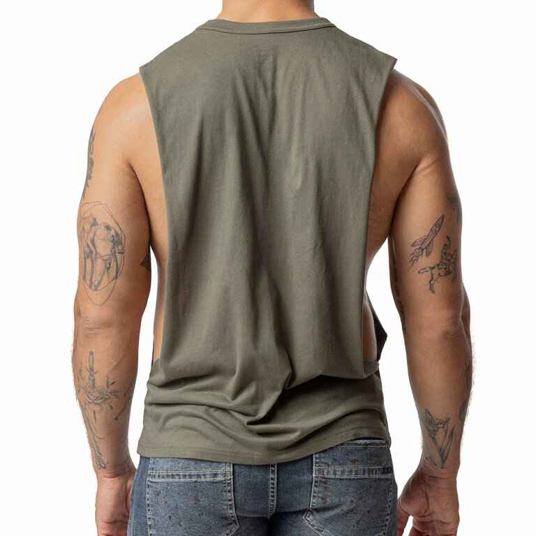 Nasty Pig Nasty Pig Plaid Brandmark Shredder Tank Top - Army Green
