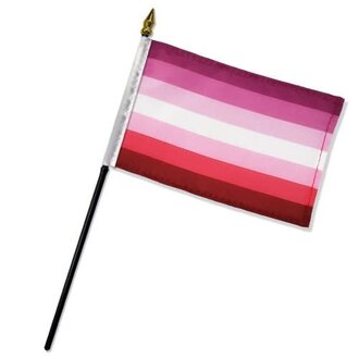 Pride Central Pride... Flag Stick Lesbian Pride Flag 04 inches x 06 inches