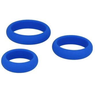 Titus Titus 3pk Silicone Cock Ring Set Blue