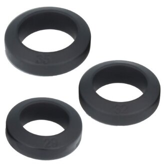 Titus Titus Silicone Series 3-Pack Stackers Cock & Ball Rings - Black