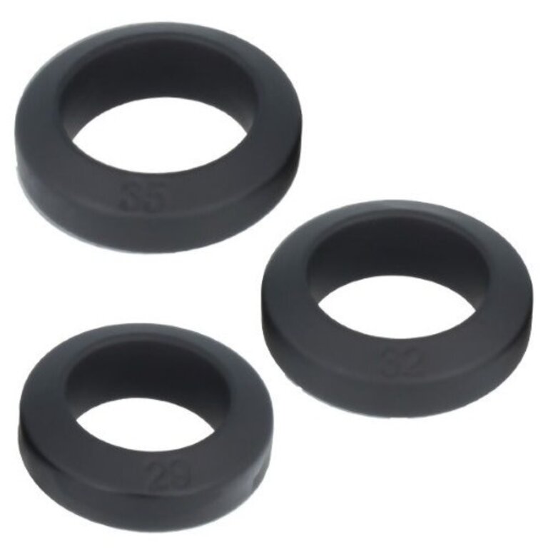 Titus Titus Silicone Series 3-Pack Stackers Cock & Ball Rings - Black