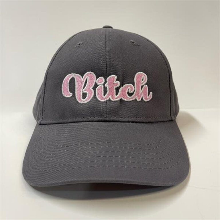 Spunky Monkee Spunky Monkee Cap BITCH - Grey Cap / Pink Logo