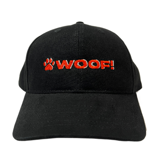 Spunky Monkee Spunky Monkee Cap WOOF! Dog Paw - Black Cap / Orange Logo