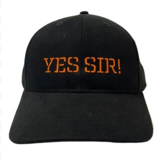 Spunky Monkee Spunky Monkee Cap Yes Sir - Black Cap / Orange Logo
