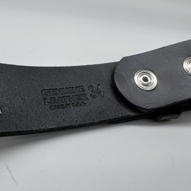 Kookie Kookie - Black Leather 2 Row pyramid studs Belt