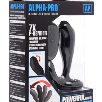 Alpha-Pro Alpha-Pro 7X Bendable Prostate Stimulator with Stroking Bead