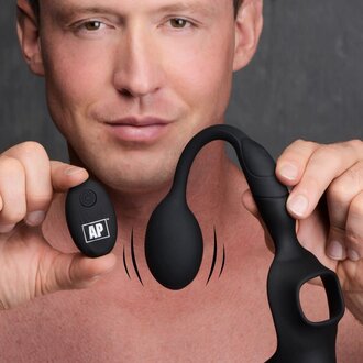 Alpha-Pro Alpha-Pro 10X P-Bomb Cock & Ball Ring w/ Plug
