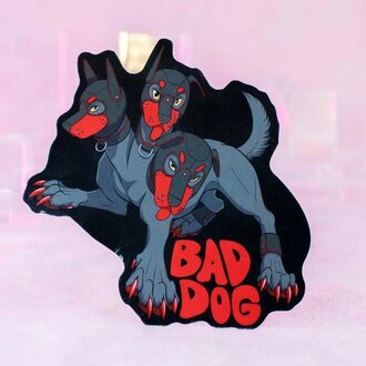 Crushworthy Crushworthy - Bad Dog Cerberus Pup - Sticker Crushworthy Crushworthy - Bad Dog Cerberus Pup - Sticker