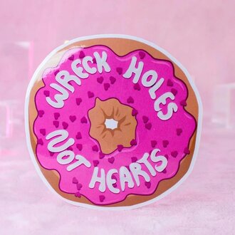 Crushworthy Crushworthy - Wreck Holes Not Hearts - Sticker