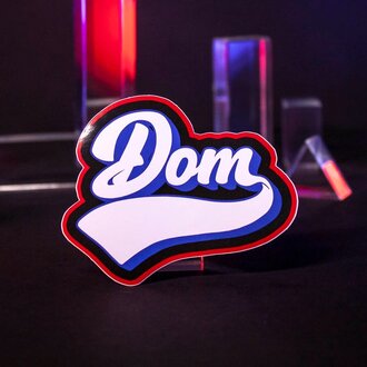 Crushworthy Crushworthy - Dom Varsity - Sticker Crushworthy Crushworthy - Dom Varsity - Sticker