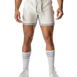 Nasty Pig Nasty Pig Dual Rugby Short - Heather Grey/Cream Nasty Pig Nasty Pig Dual Rugby Short - Heather Grey/Cream