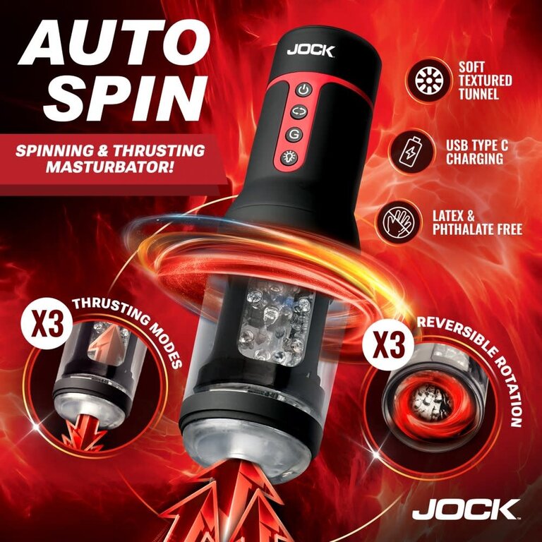 Jock Jock Auto Spin Spinning and Thrusting Masturbator