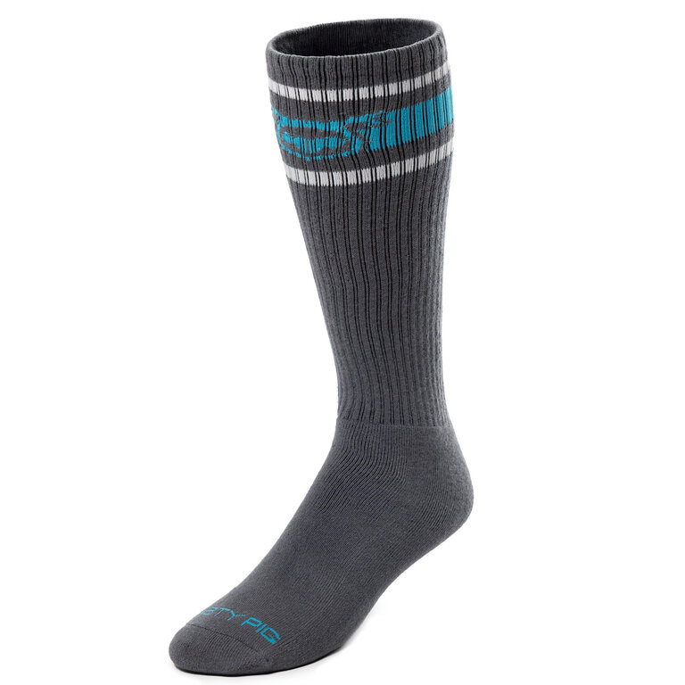 Nasty Pig Nasty Pig Hook'd Up Sport Sock 3.0 - Light Grey/Teal/White
