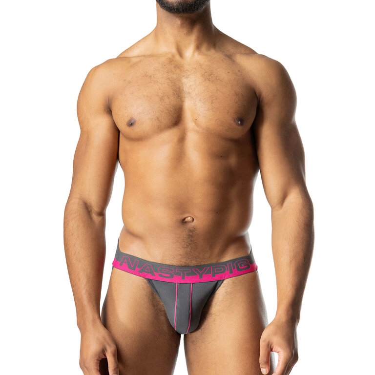 Nasty Pig Nasty Pig Nitro Jock Strap - Magnet Grey/Miami Pink