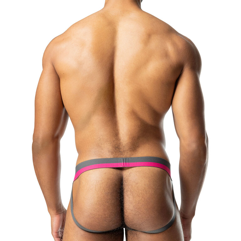Nasty Pig Nasty Pig Nitro Jock Strap - Magnet Grey/Miami Pink