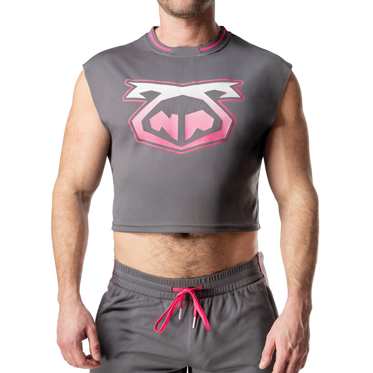 Nasty Pig Nasty Pig Nitro Sleeveless Crop Top - Magnet Grey/Miami Pink