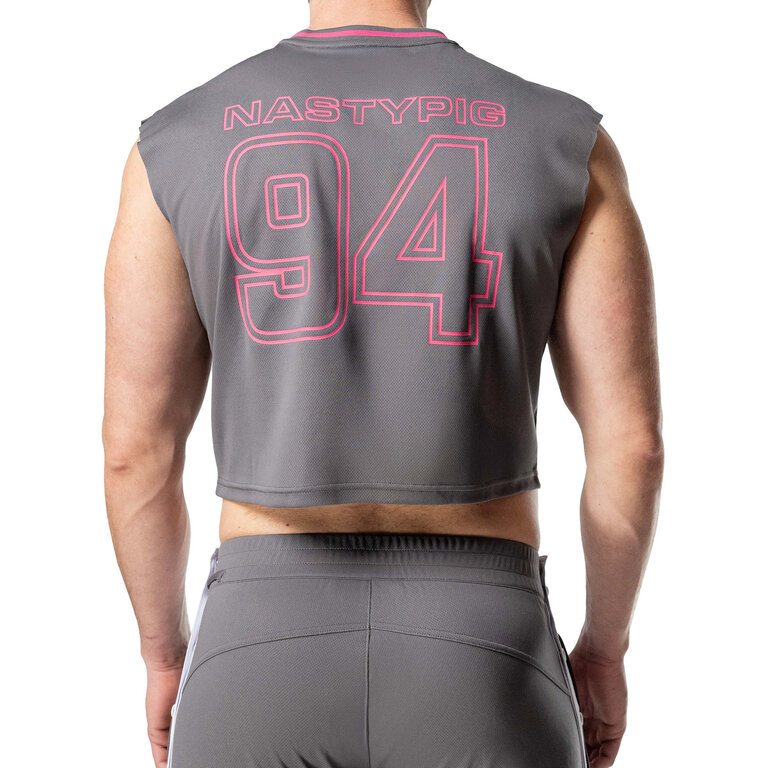 Nasty Pig Nasty Pig Nitro Sleeveless Crop Top - Magnet Grey/Miami Pink