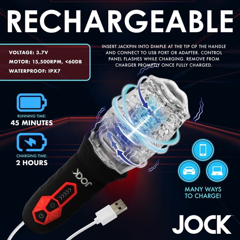 Jock Jock Spinning and Vibrating Masturbator