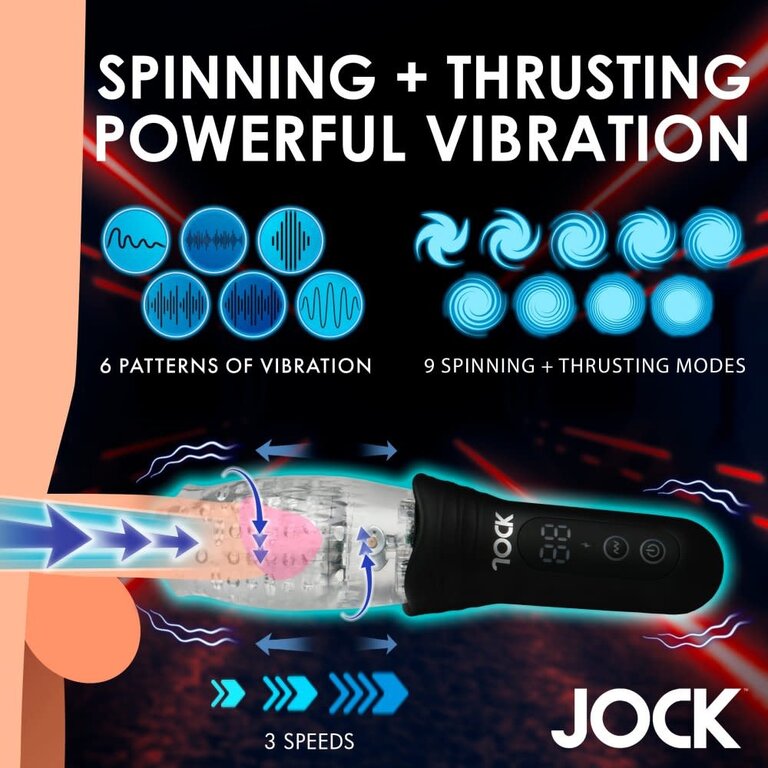 Jock Jock Spinning, Thrusting and Vibrating Masturbator