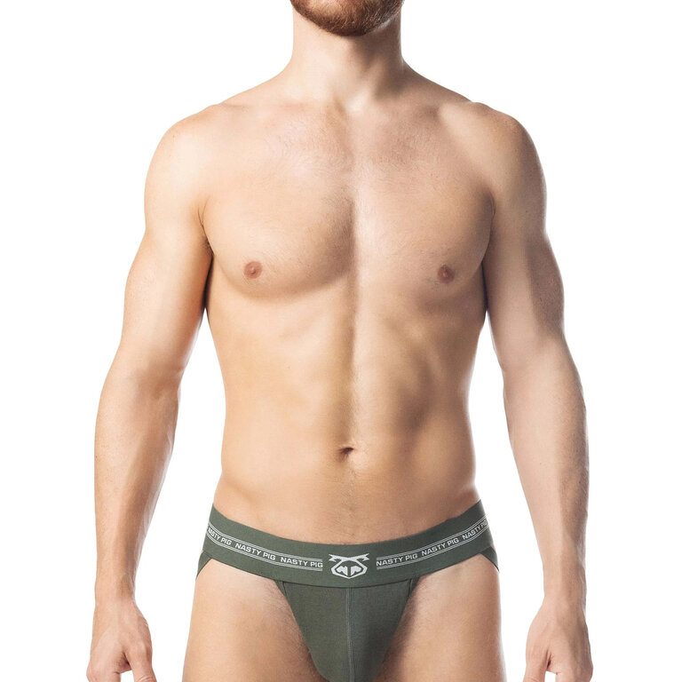 Nasty Pig Nasty Pig Core Jock Strap - Army Green/White