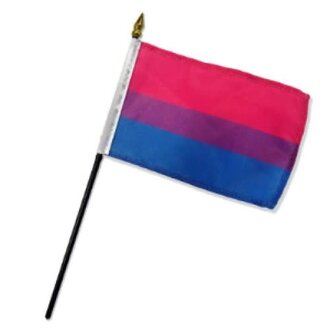 Pride not Prejudice Pride... Flag Stick Bisexual 4" x 6"