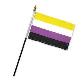 Pride not Prejudice Pride... Flag Stick Non-Binary 4" x 6"