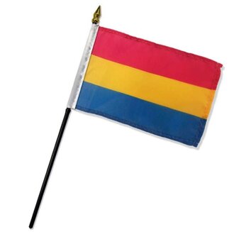 Pride not Prejudice Pride... Flag Stick Pansexual 04" x 06"